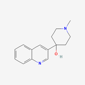molecular formula C15H18N2O B8753565 1-Methyl-4-(quinolin-3-yl)piperidin-4-ol CAS No. 75446-47-8