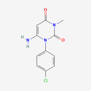 molecular formula C11H10ClN3O2 B8753588 6-Amino-1-(4-chlorophenyl)-3-methylpyrimidine-2,4(1h,3h)-dione CAS No. 7629-18-7