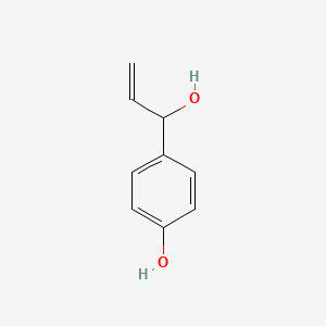 molecular formula C9H10O2 B8753621 (R)-4-(1-Hydroxyallyl)phenol 