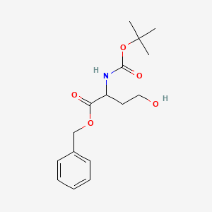 molecular formula C16H23NO5 B8753639 benzyl (2S)-4-hydroxy-2-[(2-methylpropan-2-yl)oxycarbonylamino]butanoate CAS No. 38308-93-9