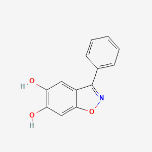 molecular formula C13H9NO3 B8753721 3-Phenylbenzo[d]isoxazole-5,6-diol CAS No. 105679-42-3