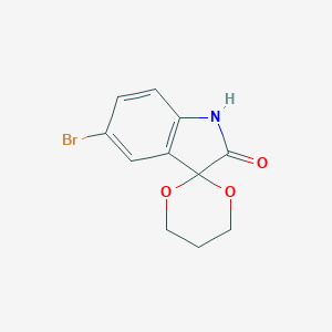 molecular formula C11H10BrNO3 B087538 5'-Bromospiro[[1,3]dioxane-2,3'-indolin]-2'-one CAS No. 332073-48-0