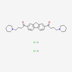 1-Butanone, 1,1'-(9H-fluorene-2,7-diyl)bis(4-(1-piperidinyl)-, dihydrochloride