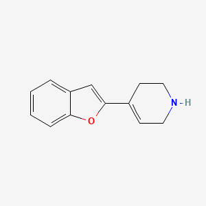 molecular formula C13H13NO B8753844 4-(1-Benzofuran-2-yl)-1,2,3,6-tetrahydropyridine CAS No. 158984-67-9