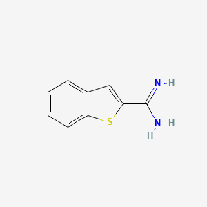 molecular formula C9H8N2S B8753945 1-Benzothiophene-2-carboximidamide 