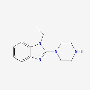 molecular formula C13H18N4 B8754069 1-ethyl-2-(piperazin-1-yl)-1H-benzo[d]imidazole CAS No. 145909-56-4