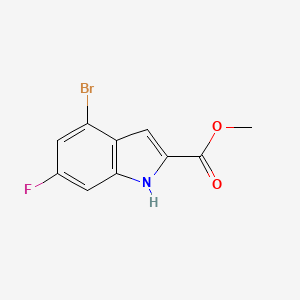 molecular formula C10H7BrFNO2 B8754110 Methyl 4-bromo-6-fluoro-1H-indole-2-carboxylate 