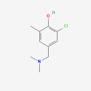 molecular formula C10H14ClNO B8754136 Phenol, 2-chloro-4-(dimethylaminomethyl)-6-methyl- CAS No. 82965-44-4