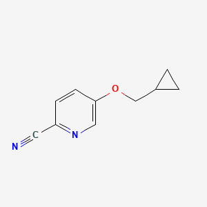 molecular formula C10H10N2O B8754164 5-(Cyclopropylmethoxy)picolinonitrile 