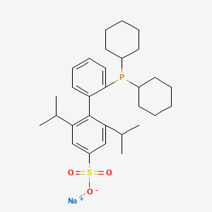 molecular formula C30H42NaO3PS B8754168 Sodium 2'-(dicyclohexylphosphino)-2,6-diisopropyl-[1,1'-biphenyl]-4-sulfonate 