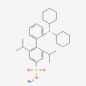 molecular formula C30H42NaO3PS B8754168 Sodium 2'-(dicyclohexylphosphino)-2,6-diisopropylbiphenyl-4-sulfonate 