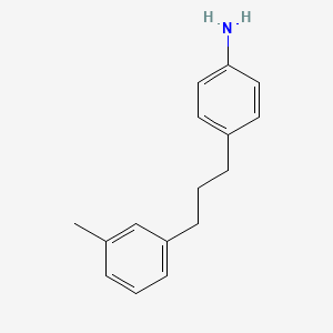 molecular formula C16H19N B8754202 4-[3-(3-Methylphenyl)propyl]aniline 
