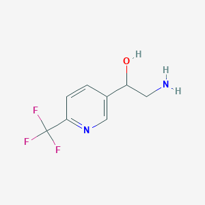 molecular formula C8H9F3N2O B8754236 2-Amino-1-(6-(trifluoromethyl)pyridin-3-YL)ethanol 