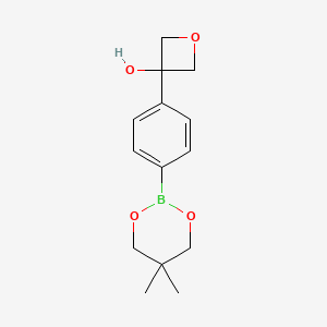 3-(4-(5,5-Dimethyl-1,3,2-dioxaborinan-2-yl)phenyl)oxetan-3-ol