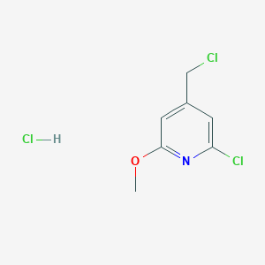 molecular formula C7H8Cl3NO B8754349 2-Chloro-4-(chloromethyl)-6-methoxypyridine hydrochloride 