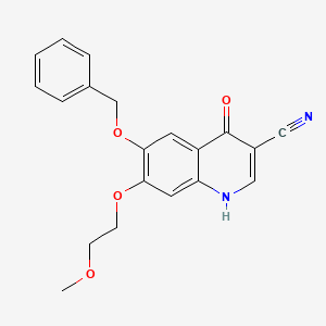3-Quinolinecarbonitrile, 4-hydroxy-7-(2-methoxyethoxy)-6-(phenylmethoxy)-
