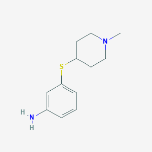 3-[(1-Methyl-4-piperidinyl)sulfanyl]aniline