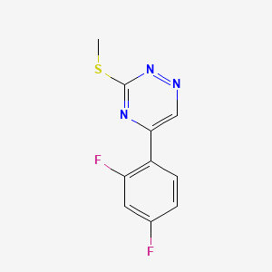 as-Triazine, 5-(2,4-difluorophenyl)-3-(methylthio)-
