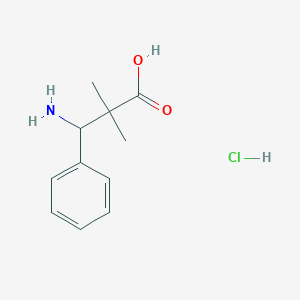 molecular formula C11H16ClNO2 B8754393 3-Amino-2,2-dimethyl-3-phenylpropanoic acid hydrochloride 