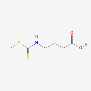 molecular formula C6H11NO2S2 B8754395 Methyl 3-carboxypropyldithiocarbamate CAS No. 61606-31-3