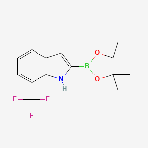 2-(4,4,5,5-Tetramethyl-1,3,2-dioxaborolan-2-YL)-7-(trifluoromethyl)-1H-indole
