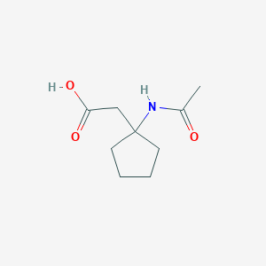 molecular formula C9H15NO3 B8754403 2-(1-Acetamidocyclopentyl)acetic acid CAS No. 911113-64-9