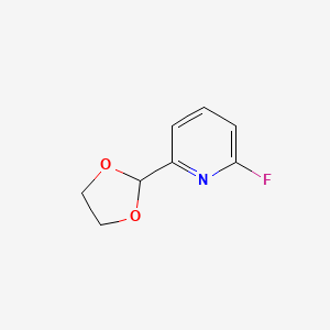 molecular formula C8H8FNO2 B8754438 2-(1,3-DIOXOLAN-2-YL)-6-FLUOROPYRIDINE 