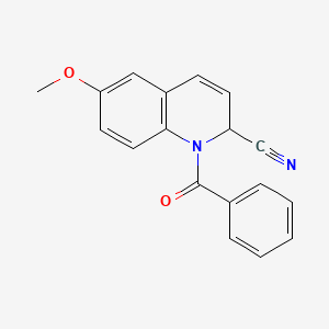 1-benzoyl-6-methoxy-2H-quinoline-2-carbonitrile