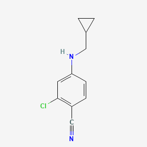 molecular formula C11H11ClN2 B8754558 2-Chloro-4-[(cyclopropylmethyl)amino]benzonitrile 