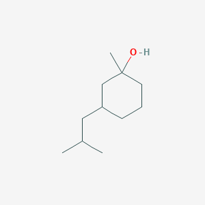 molecular formula C11H22O B8754640 Cyclohexanol, 1-methyl-3-(2-methylpropyl)- CAS No. 215231-33-7
