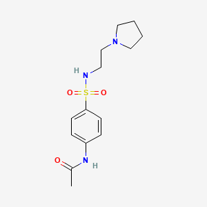 molecular formula C14H21N3O3S B8754667 N-[4-(2-pyrrolidin-1-ylethylsulfamoyl)phenyl]acetamide 