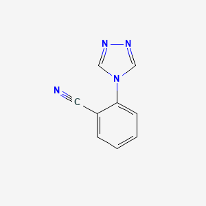 molecular formula C9H6N4 B8754678 2-(1,2,4-TRIAZOL-4-YL)BENZONITRILE 