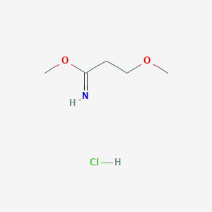 molecular formula C5H12ClNO2 B8754715 Methyl3-methoxypropanimidatehydrochloride CAS No. 61737-87-9