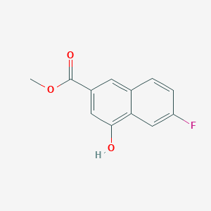 molecular formula C12H9FO3 B8754788 Methyl 6-fluoro-4-hydroxy-2-naphthoate 