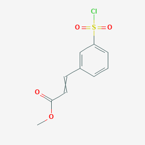 molecular formula C10H9ClO4S B8755008 Methyl (2E)-3-[3-(chlorosulfonyl)phenyl]prop-2-enoate 