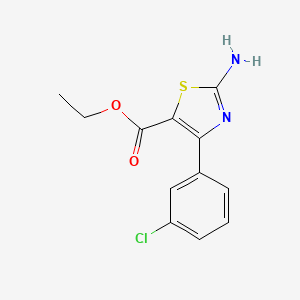 molecular formula C12H11ClN2O2S B8755100 Ethyl 2-amino-4-(3-chloro)phenyl thiazole-5-carboxylate 