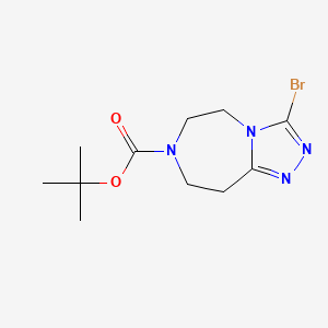 molecular formula C11H17BrN4O2 B8755411 tert-Butyl 3-bromo-8,9-dihydro-5H-[1,2,4]triazolo[4,3-d][1,4]diazepine-7(6H)-carboxylate 