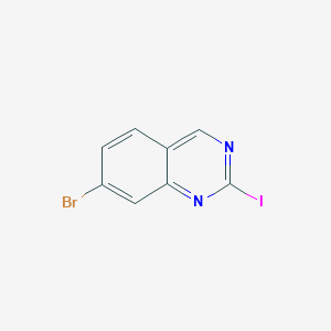 molecular formula C8H4BrIN2 B8755476 7-bromo-2-iodoQuinazoline 