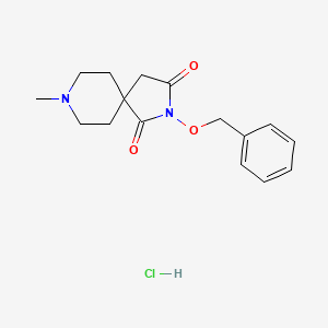 2,8-Diazaspiro[4.5]decane-1,3-dione,8-methyl-2-(phenylmethoxy)-,(Hydrochloride) (1:1)