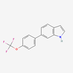 molecular formula C15H10F3NO B8755622 6-(4-(Trifluoromethoxy)phenyl)-1H-indole CAS No. 481630-21-1