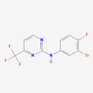 molecular formula C11H6BrF4N3 B8755747 N-(3-bromo-4-fluorophenyl)-4-(trifluoromethyl)pyrimidin-2-amine 