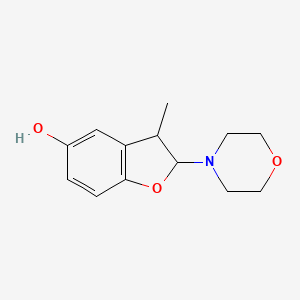 molecular formula C13H17NO3 B8755892 3-Methyl-2-morpholino-2,3-dihydrobenzofuran-5-ol CAS No. 113297-22-6