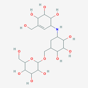 (2,3,4-Trihydroxy-5-{[4,5,6-trihydroxy-3-(hydroxymethyl)cyclohex-2-en-1-yl]amino}cyclohexyl)methyl hexopyranoside