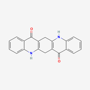 molecular formula C20H14N2O2 B8755945 Quino[2,3-b]acridine-7,14-dione, 5,6,12,13-tetrahydro- CAS No. 5862-38-4