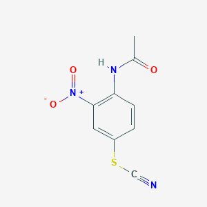molecular formula C9H7N3O3S B8756039 Thiocyanic acid, 4-(acetylamino)-3-nitrophenyl ester CAS No. 54029-46-8
