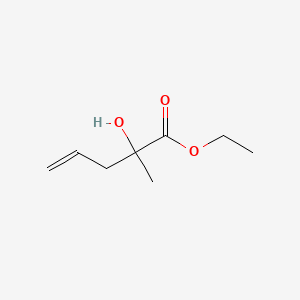 molecular formula C8H14O3 B8756090 Ethyl 2-hydroxy-2-methylpent-4-enoate CAS No. 62696-37-1