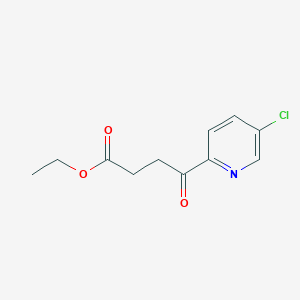 molecular formula C11H12ClNO3 B8756202 Ethyl 4-(5-chloropyridin-2-yl)-4-oxobutanoate 