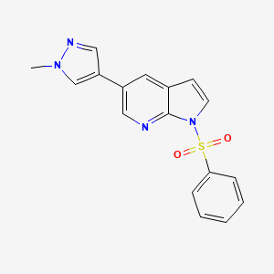 1H-Pyrrolo[2,3-b]pyridine, 5-(1-methyl-1H-pyrazol-4-yl)-1-(phenylsulfonyl)-