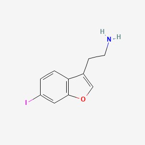 molecular formula C10H10INO B8756415 2-(6-Iodo-benzofuran-3-yl)-ethylamine 