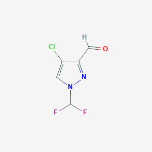 molecular formula C5H3ClF2N2O B8756428 4-chloro-1-(difluoromethyl)-1H-pyrazole-3-carbaldehyde 